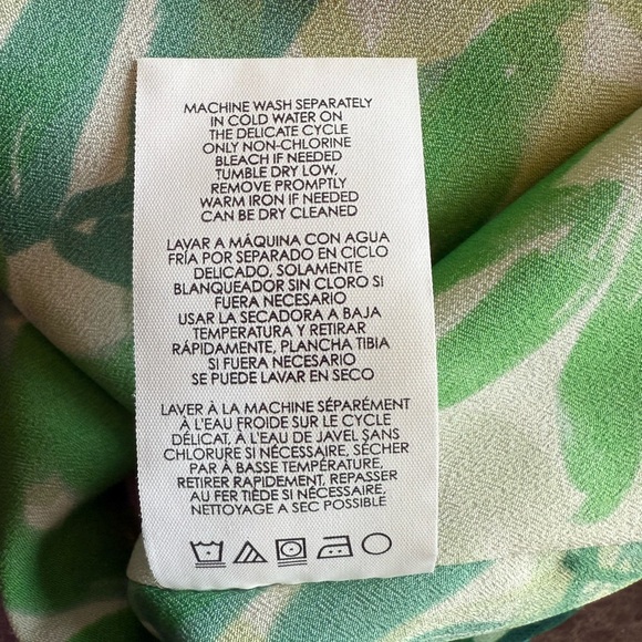 Cabi Green Leaf Print Sleeveless Dress - Picture 10 of 10